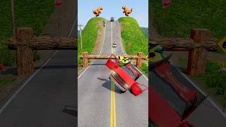 Cars Vs Log Trap । Car Crash Short Video I Cars Vs Crash 47  BeamNG Drive shorts beamngdrive [upl. by Macknair647]