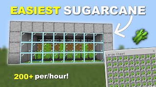 EASIEST SUGARCANE FARM 121 MINECRAFT  200 perhour [upl. by Atiuqaj]