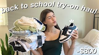 HUGE BACK TO SCHOOL CLOTHING HAUL 2022 brandy melville pacsun HampM Nike amp more [upl. by Aspa]