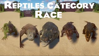 REPTILES Category Speed Races in Planet Zoo included Green Iguana Crocodile Komodo Dragon amp etc [upl. by Dewain]