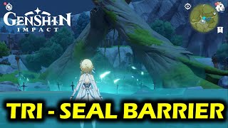 How To Unlock The Tri Seal Break The Sword Cemetry Seal Dadaupa Gorge Secret Quest Genshin Impact [upl. by Ehav]