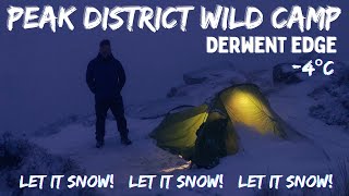 Let It Snow Sub Zero Peak District Winter Wild Camp  Derwent Edge Vango Banshee Outdoors Adventure [upl. by Oniluap513]