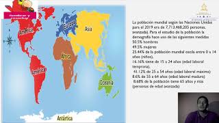 Características demográficas de los continentes – Sexto Grado – Ciencias Sociales [upl. by Tronna646]