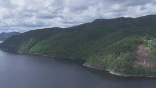 Tonstad Sirdal Sirdalsvatnet  Flying Over Norway [upl. by Yonatan716]