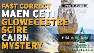 Maen Ceti Mystery Solution Assassins Creed Valhalla Glowecestrescire Cairn Rocks [upl. by Cohbert948]