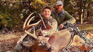 Two BIG bucks down Bow hunting Dead Silent Bowhunters [upl. by Marv763]