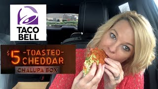 5 Toasted Cheddar Chalupa Box Review [upl. by Eibbil789]