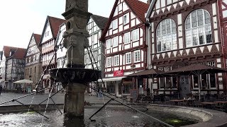 Germany Hesse  rustic halftimbered houses in small old town Fritzlar [upl. by Fiedling830]