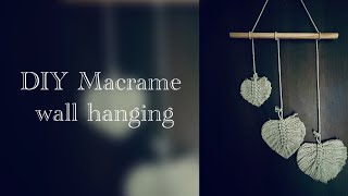 Easy macrame leaf wall hanging macrametutorial macrame diy wallhanging [upl. by Inttirb]