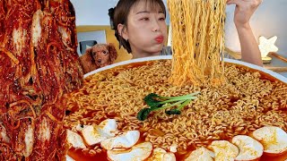 ASMR 직접 김장한 김장김치 순두부마열라면 리얼먹방  Kimchi made by myself Soft tofu ramen MUKBANG [upl. by Burnett]