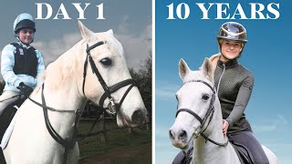 DAY 1 VS 10 YEARS WITH MY HEART HORSE [upl. by Etteb286]