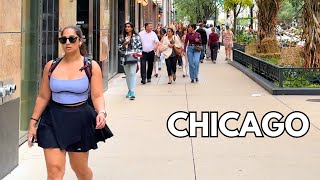 Fall Season in Chicago Walking Tour on Sunday  September 29 2024  4K Video City Sounds [upl. by Fiora845]