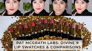 Pat McGrath The Divine 9 MatteTrance Lipsticks  Swatches amp Comparisons [upl. by Jeuz]