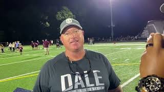 Thomas Dale football coach Kevin Tucker after 2716 win over LC Bird [upl. by Aiyekal]