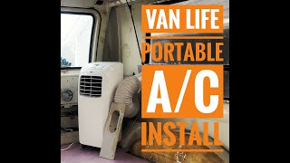 Vanlife portable stealth ac install Florida Van Living Air conditioner [upl. by Nemad]