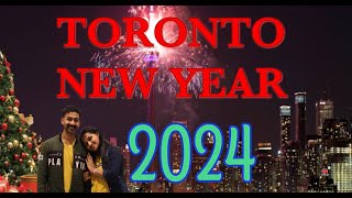 TORONTO NEW YEAR CELEBRTATION 2024 FIRE WORKSIN CANADA IN VLOGSnewyear 2024 in malayalam [upl. by Silado]