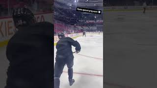 ⛸️🏒🥅 Players from Ottawa Senators warm up before the game NHL [upl. by Myrle]