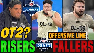 2024 NFL Combine Risers amp Fallers  Offensive Line [upl. by Ecnerat]