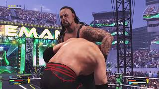 The Undertaker Vs Kane Casket Mask WWE 2K24 [upl. by Notsur]