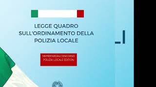 ordinamento della Polizia Locale [upl. by Feenah]