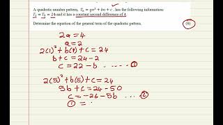 How to study I Mathematics I Grade 11 amp 12 I quadratic sequence example [upl. by Winstonn910]