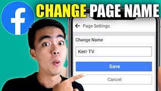 How to Change Your Facebook Page Name 2024 Update [upl. by Ibbie]