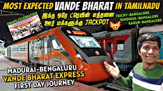 💥MADURAIBENGALURU VANDE BHARAT EXPRESS FIRST DAY TRAVEL VLOG Most Expected Train Naveen Kumar [upl. by Hoyt]