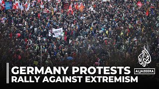 Germany protests Rally condemns AFD partys rightwing extremism [upl. by Garner]