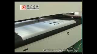 Fibreglass Cloth Filter Laser Cutting Machine with Auto Feeder [upl. by Ahsiet]