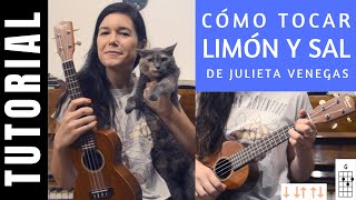 cómo tocar en ukelele LIMÓN Y SAL de JULIETA VENEGAS tutorial COMPLETO acordes [upl. by Edroi414]