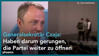 CDUParteitag Generalsekretär Mario Czaja im Interview [upl. by Hwu]