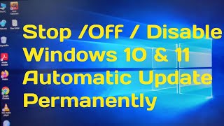 How to Disable Windows Automatic Updates on Windows 10 amp11 Permanently 2024  Stop Windows 10 update [upl. by Ruomyes]