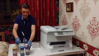 Refilling cartridges for Epson WF8510 with the automatic resettable chip [upl. by Nylaf]