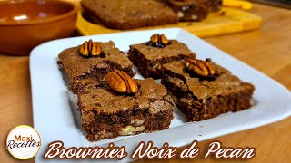 Brownies aux Noix de Pecan Recette Facile et Rapide [upl. by Ihsakat292]