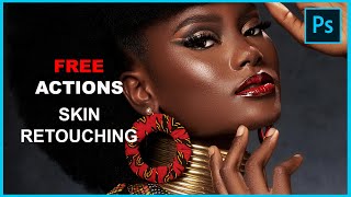 How to Complete Skin Retouching Tutorial With Free Photoshop Action [upl. by Amairam]