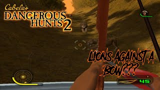 Taking Out Lions With a Bow Cabelas Dangerous Hunts 2 [upl. by Enale]