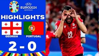 Georgia  Portogallo 20 gol e highlights euro 2024 [upl. by Dorinda]