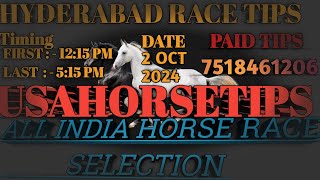 HYDERABAD RACE  2 OCT 2024  HYDERABAD RACE TIPS  HYDERABAD HORSE RACE  DERBY DAY horseracing [upl. by Noraa233]