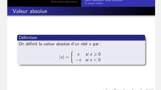 Analyse 1 S1 mip partie 10 \ valeurs absolu [upl. by Rosaleen]