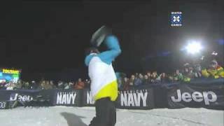 Torstein Horgmo Throws Goggles at fans Face SLOW MOTION Triple Cork X Games 2011 [upl. by Sophia442]