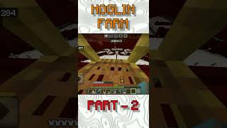 Hoglin Farm Part 2  Minecraft pe Hindi minecraft mcpe gaming minecraftpe [upl. by Selena]