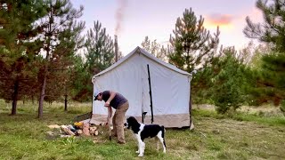 Getting Ready To Build An Off Grid Cabin Cutting Steel Beams Grouse Hunting [upl. by Neall]