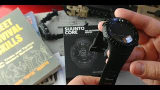 Suunto Core All Black Military Watch Unboxing and First Thougths [upl. by Drummond]