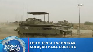 Egito convoca Israel para novas conversas em busca de um acordo no conflito  Jornal da Band [upl. by Bullion]