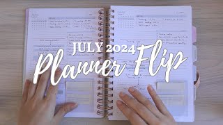 July 2024 Planner Flip Through l Monthly planner review [upl. by Jodie]