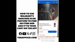 How to use Walmarts barcode scan feature to find an item and add it to your cart on the app [upl. by Keviv]