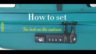 How to set the lock on the suitcase  TSA007 [upl. by Evoy643]