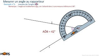 Mesurer un angle avec le rapporteur [upl. by Mendez]