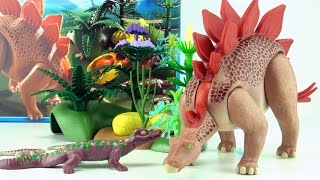 Playmobil Dinos Stegosaurus 5232  Dinosaur Stegosaurus toy with eggs and babies [upl. by Joe]