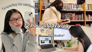 STUDY VLOG  realistic amp productive days in my life  studying for midterms amp book recommendations 📚 [upl. by Anaerdna]